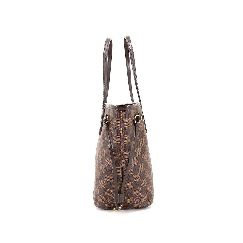 Louis Vuitton Damier Neverfull PM Tote Bag Ebene Brown